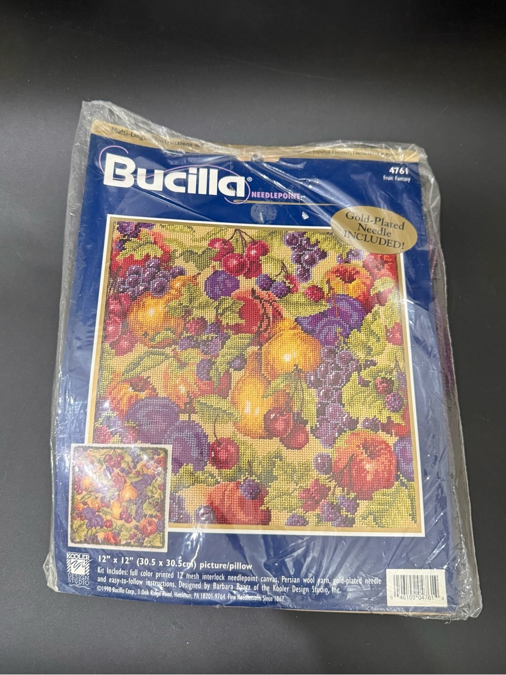 Vintage 1998 BUCILLA 4761 Fruit Fantasy Needlepoint Kit
